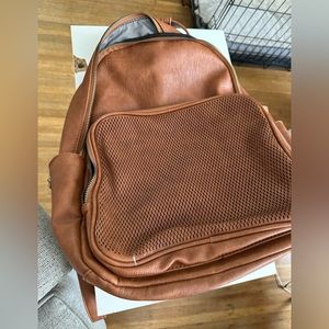 Leather backpack